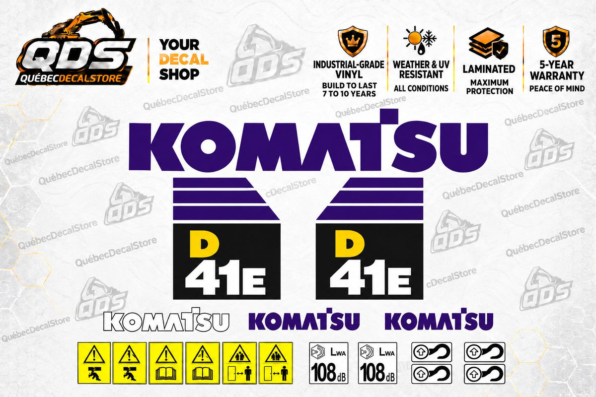 Komatsu D41E Dozer Decal Kit