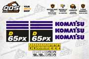 Komatsu D65PX Dozer Decal Kit – 6 or 8 Warning Labels