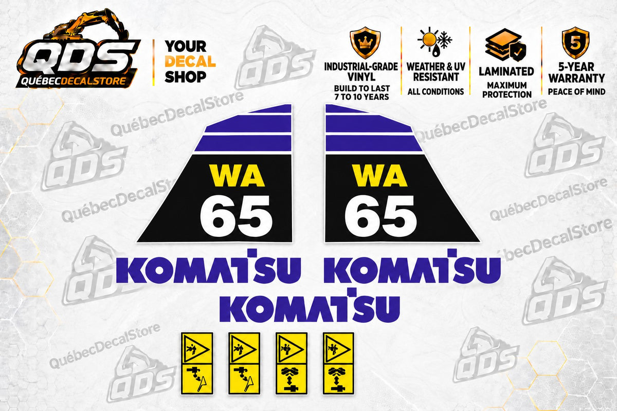 Komatsu WA65 Wheel Loader Decal Kit