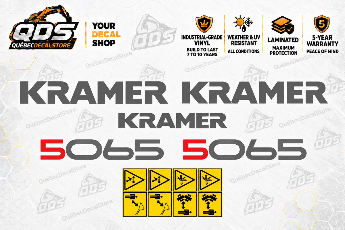 طقم ملصقات Kramer 5065 لمعدة جرافة بعجلات