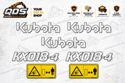 Kubota KX018-4 minigraafmachine stickerset