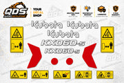 طقم ملصقات لحفارة صغيرة Kubota KX060-5