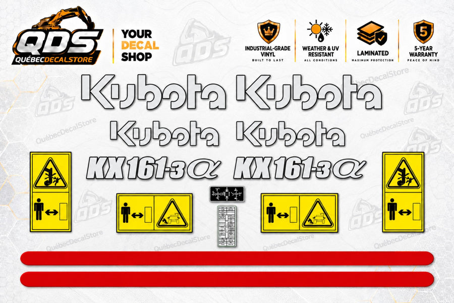 طقم ملصقات لحفارة صغيرة Kubota KX161-3 Alpha