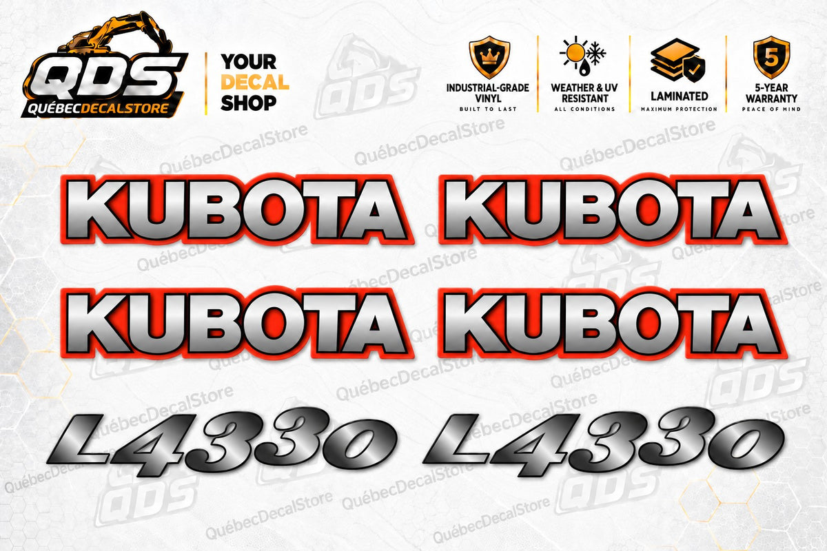 Aftermarket Decal Kit for Kubota L4330 Tractor