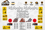طقم ملصقات لحفارة صغيرة Kubota U36-4