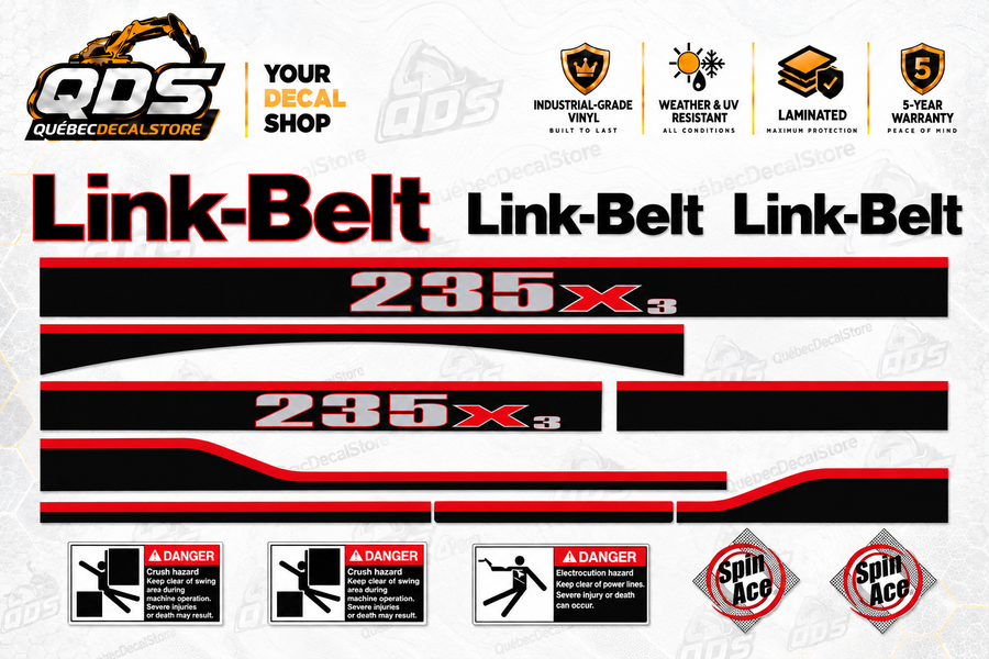 Link-Belt 235X3 Excavator Decal Kit