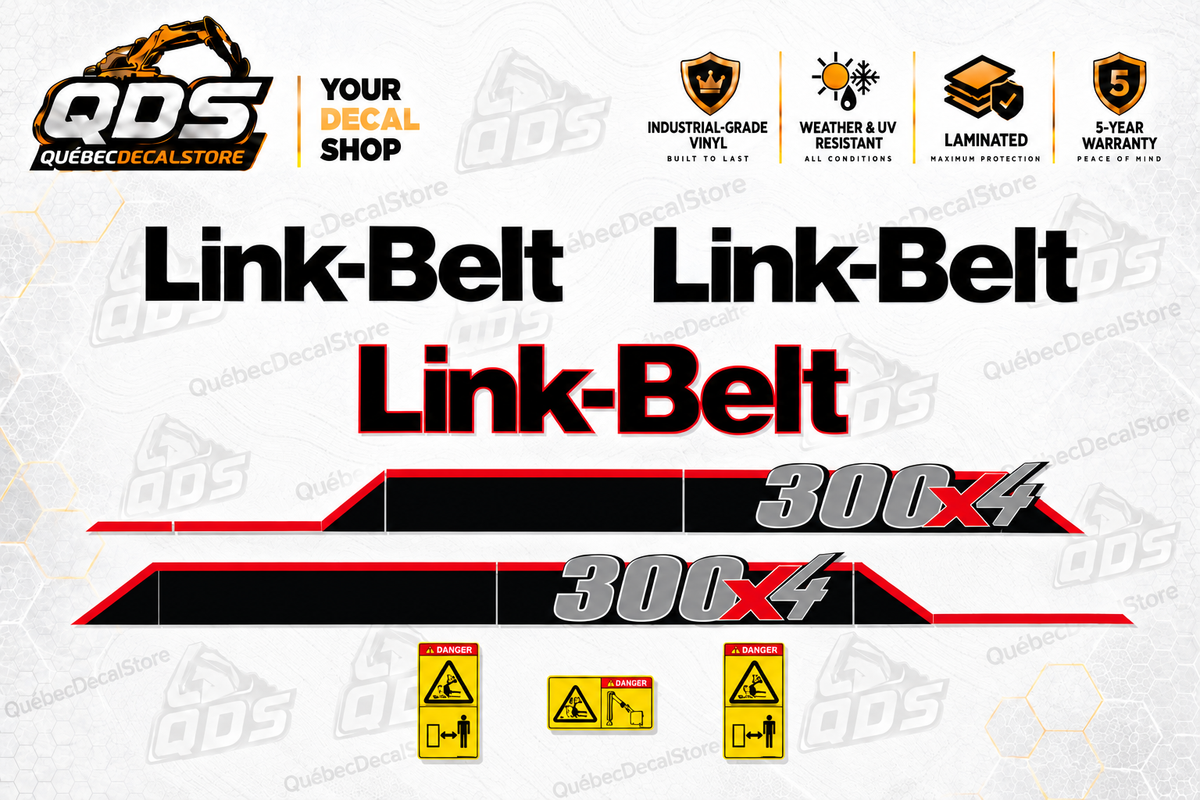 Kit de décalques pour excavatrice Link-Belt 300X4