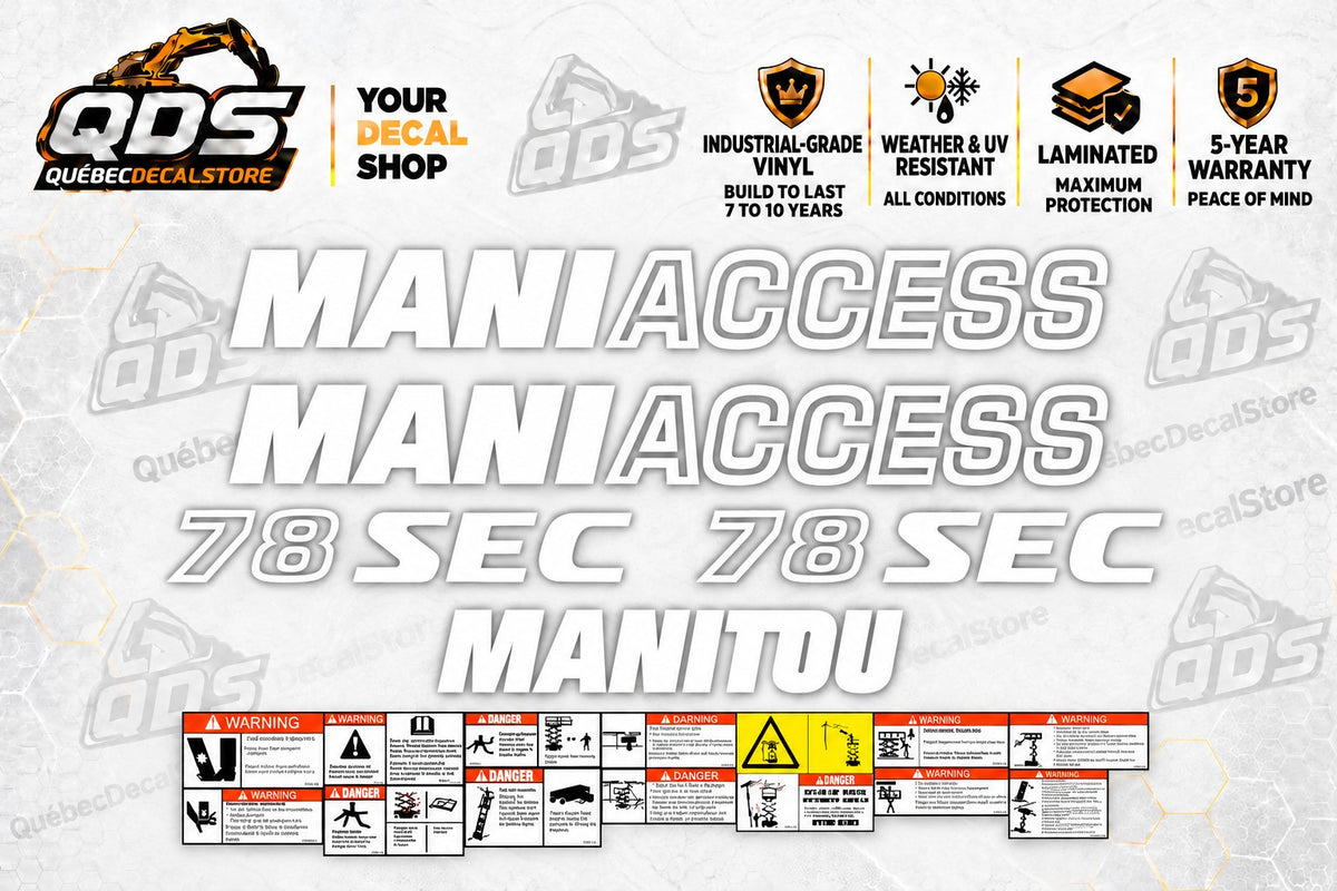 Manitou 78 SEC Maniaccess Scissor Lift Decal Kit