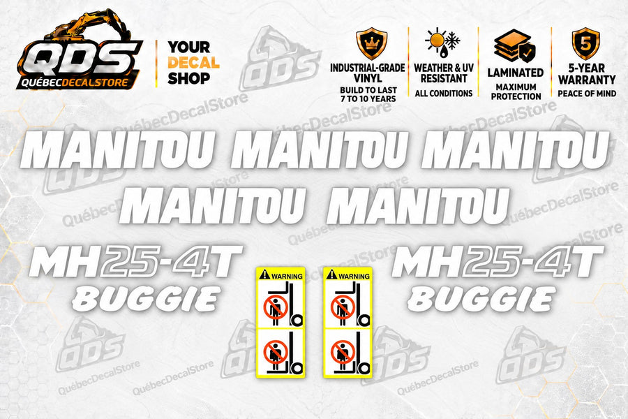 Manitou MH25-4T Buggie Forklift Decal Kit with Safety Labels