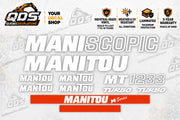 Kit de calcomanías para Manitou MT1233 Turbo