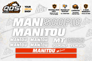 Kit de calcomanías para Manitou MT1233 Turbo