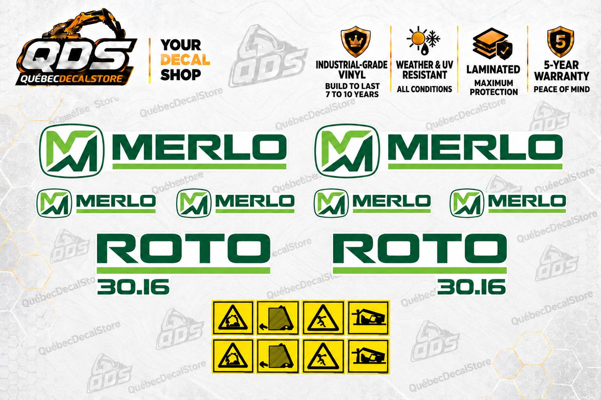 طقم ملصقات بديلة لطراز Merlo Roto 30.16