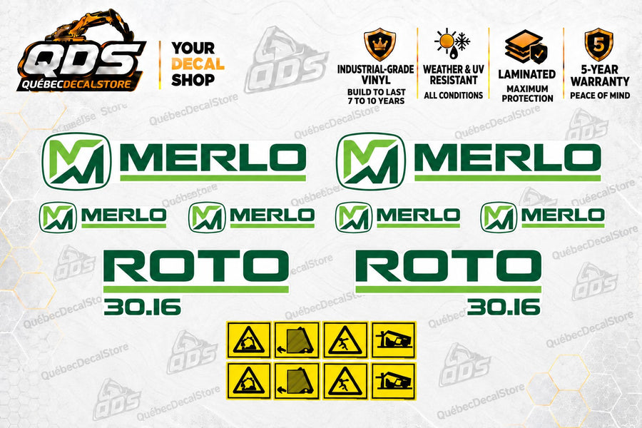 طقم ملصقات بديلة لطراز Merlo Roto 30.16