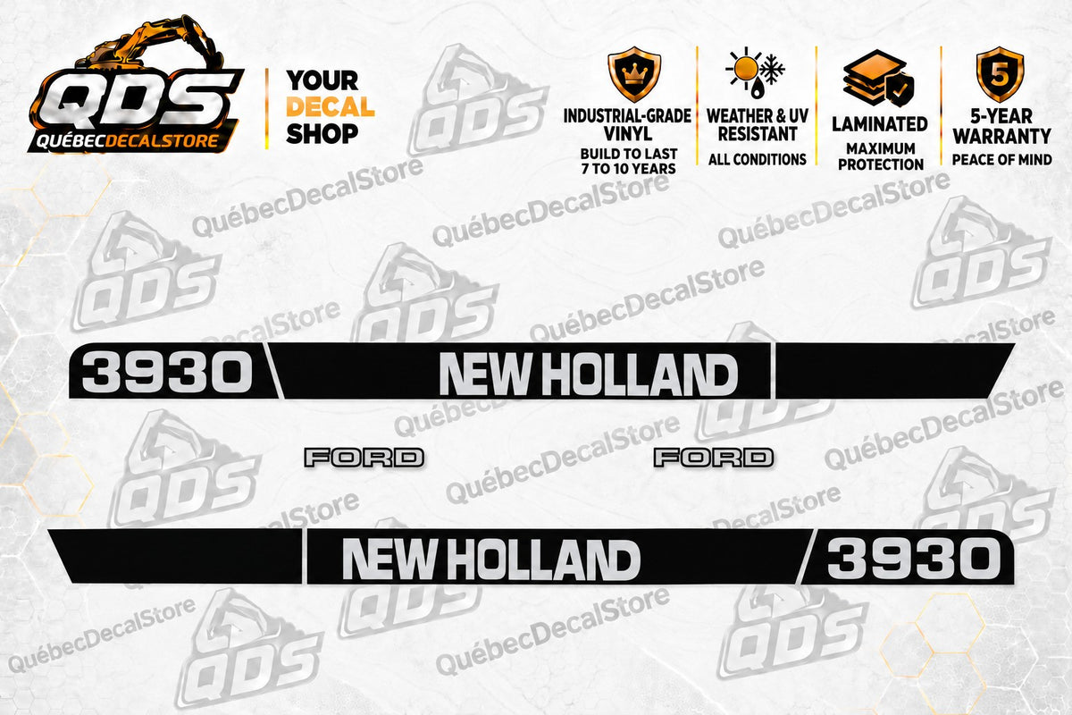 New Holland 3930 Tractor Decal Kit – Black & Silver