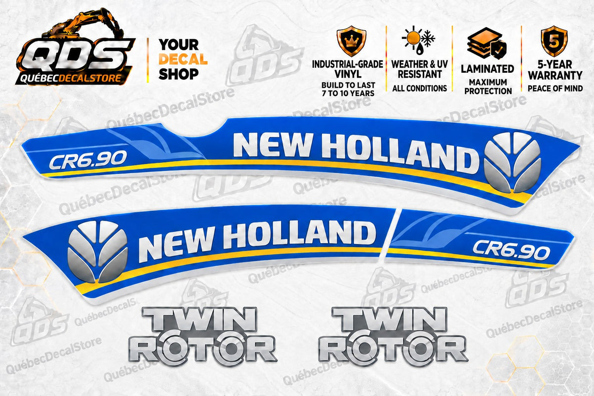 New Holland CR6.90 Combine Decal Kit – Blue & Yellow
