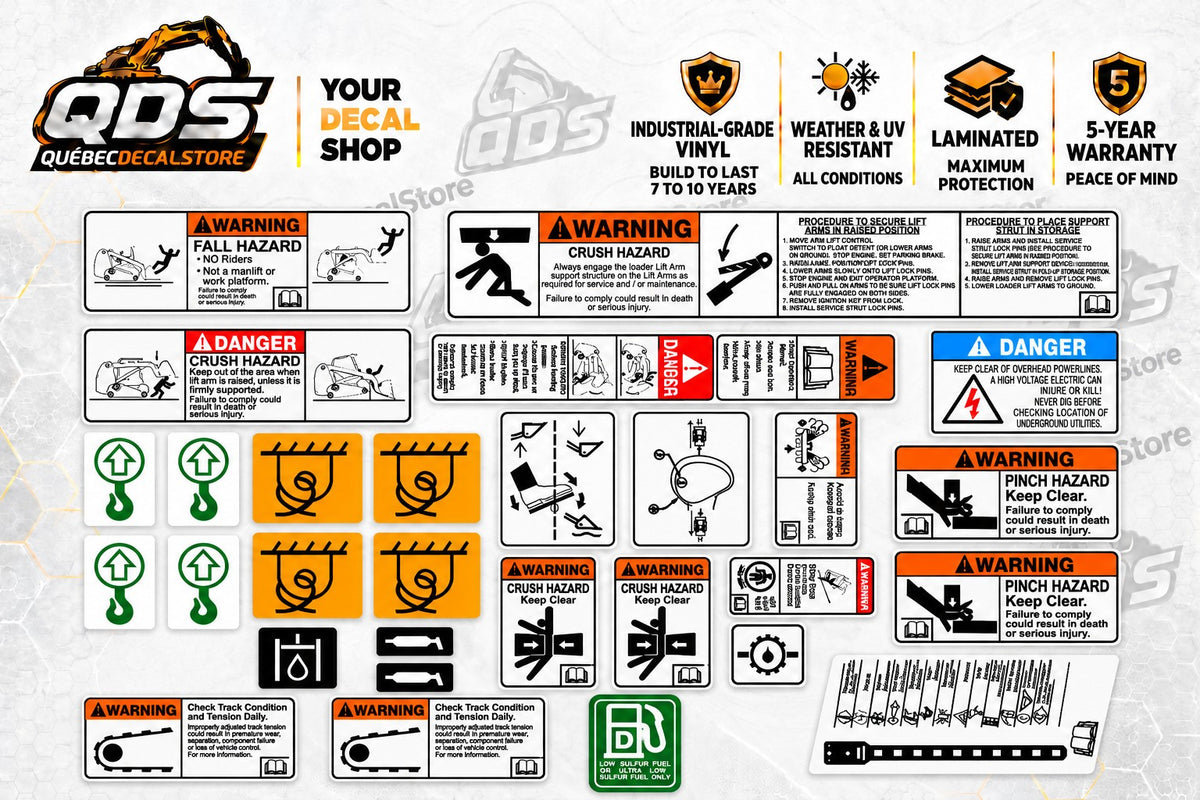 New Holland L & C Series Compact Loader Safety Decal Kit