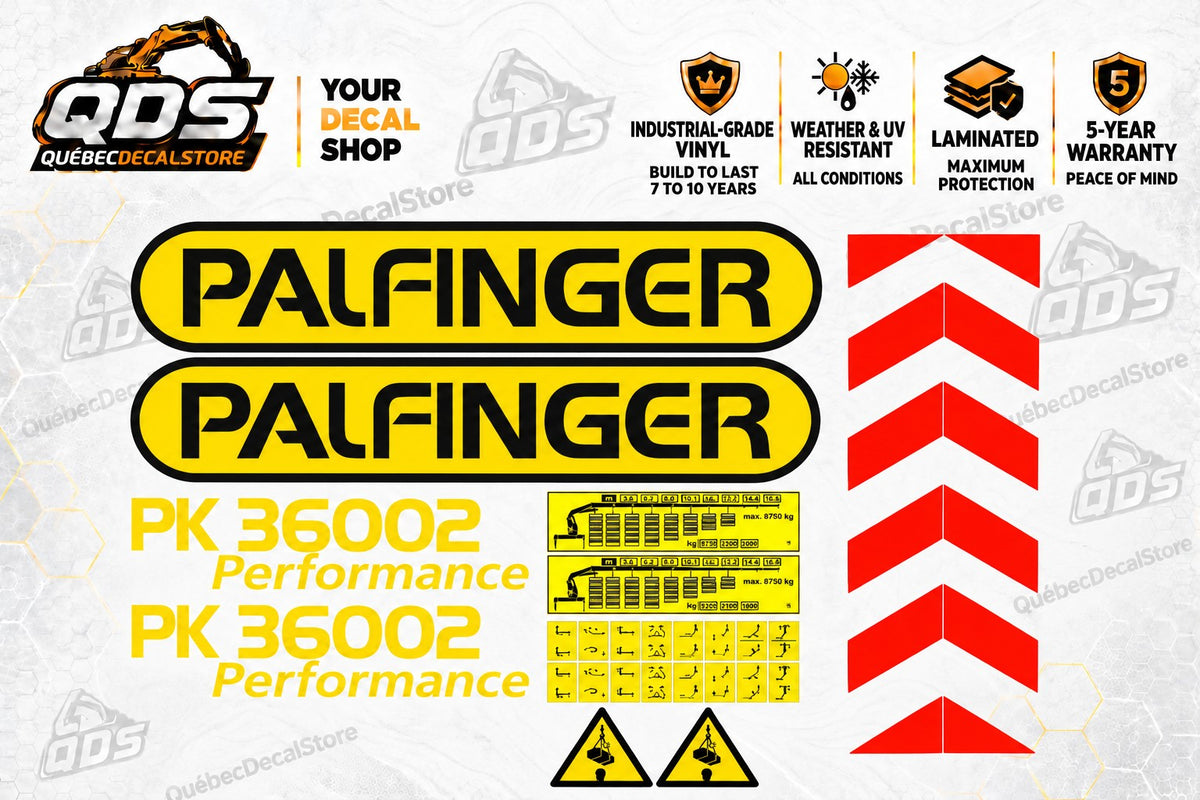 Palfinger PK36002 Performance Loader Crane Decal Kit
