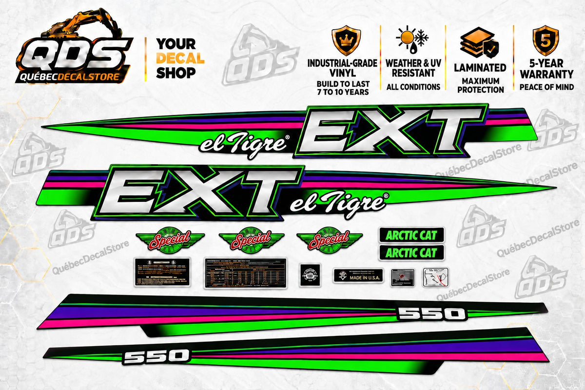 Arctic Cat El Tigre EXT 550 Decal Kit – Special Badge Version