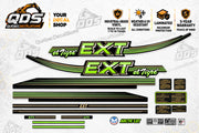 Arctic Cat El Tigre EXT Decal Kit – Green, Black & Gold