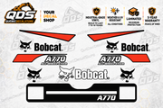 Bobcat A770 Decal Kit – Orange & Black Graphics