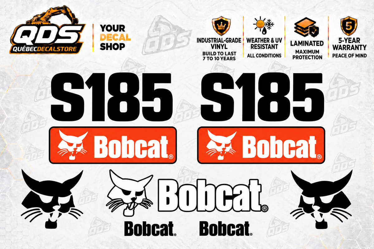 Bobcat S185 Decal Kit – Classic Block Graphics