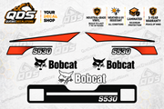 Bobcat S530 Decal Kit – Orange & Black Graphics