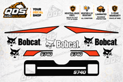 Bobcat S740 Decal Kit – Orange & Black Graphics