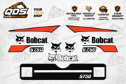Bobcat S750 Decal Kit – Orange & Black Graphics