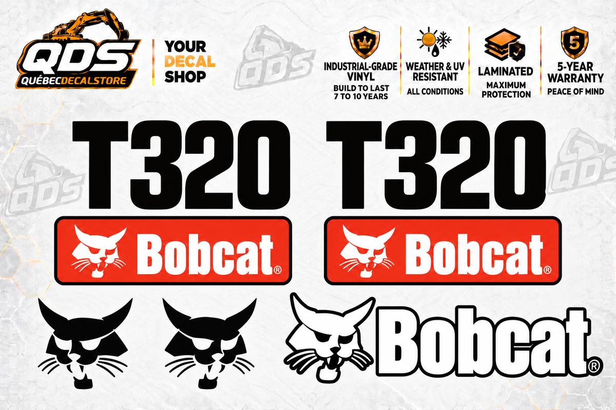 Bobcat T320 Decal Kit – Classic Block Graphics