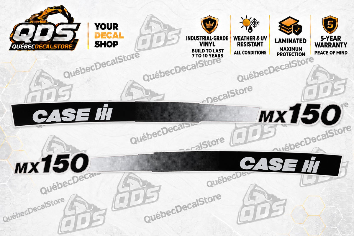Case IH MX150 Hood Decal Pair – Curved Style