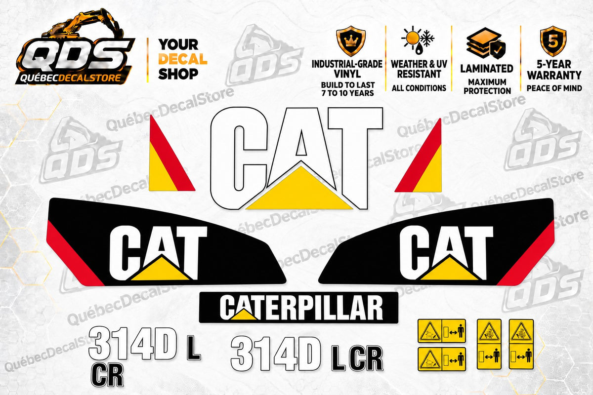 Aftermarket Decal Kit for Caterpillar 314D LCR Excavator