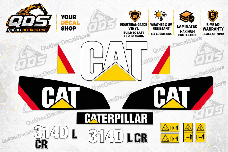 Aftermarket Decal Kit for Caterpillar 314D LCR Excavator