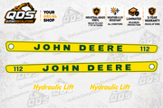 John Deere 112 Garden Tractor Hood Decal Kit