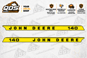 John Deere 140 Garden Tractor Hood Decal Kit
