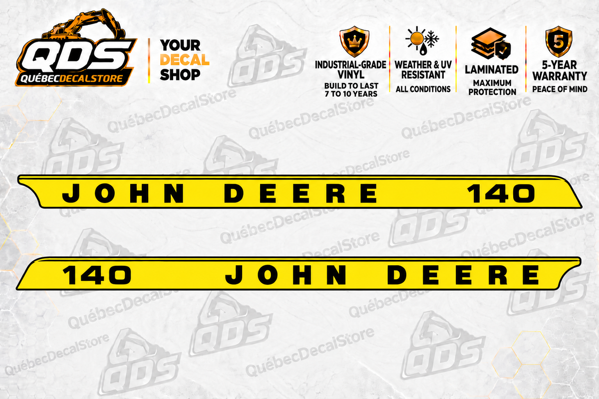 John Deere 140 Garden Tractor Hood Decal Kit