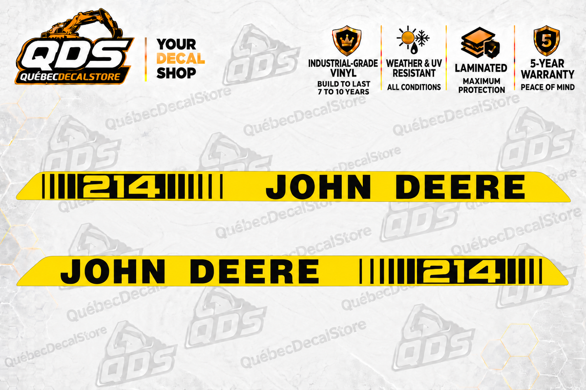 John Deere 214 Garden Tractor Hood Decal Kit