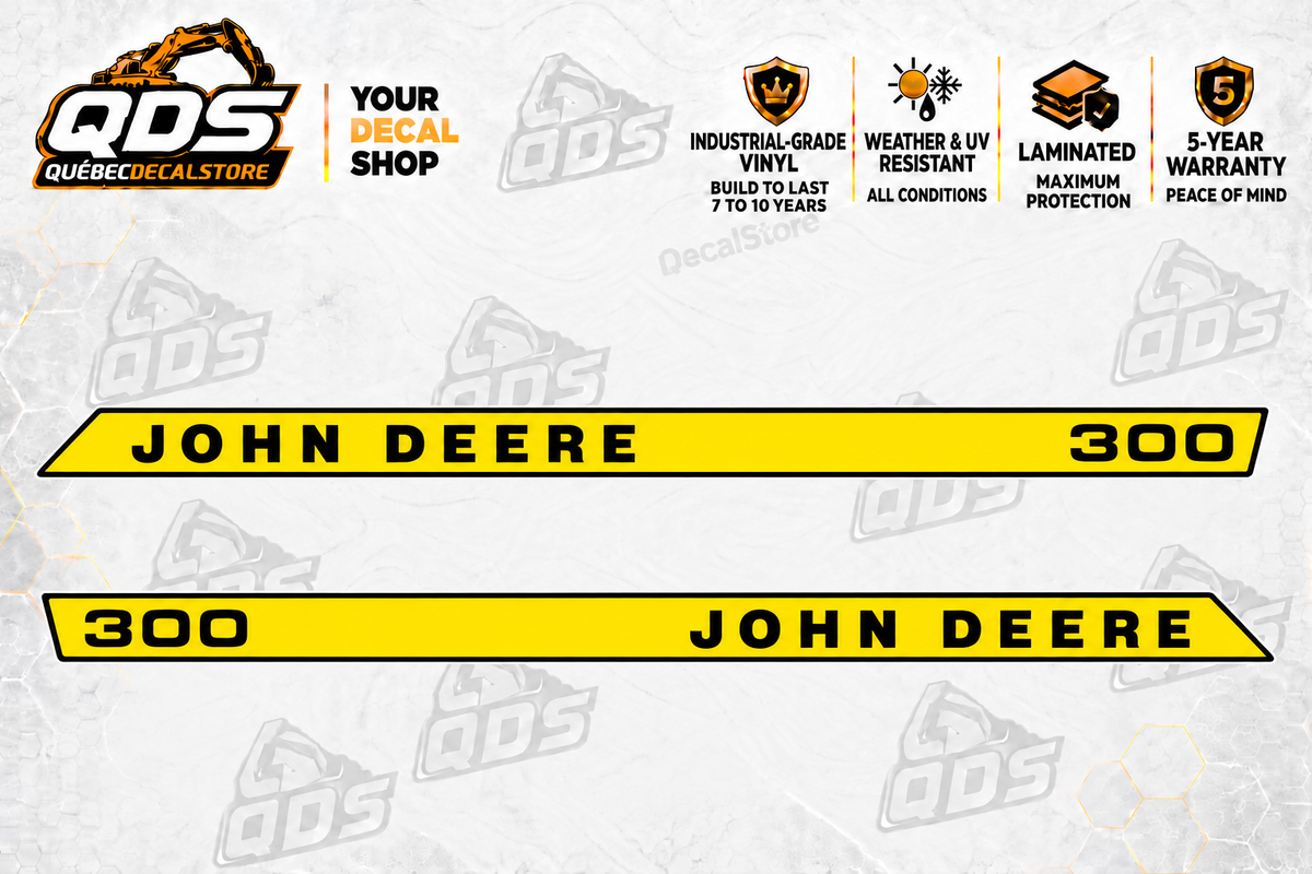 John Deere 300 Garden Tractor Hood Decal Kit