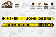 John Deere 330 Garden Tractor Hood Decal Kit