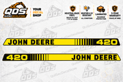 John Deere 420 Garden Tractor Hood Decal Kit