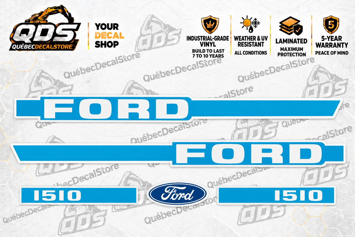 Ford 1510 laminated aftermarket tractor decal kit – QuébecDecalStore