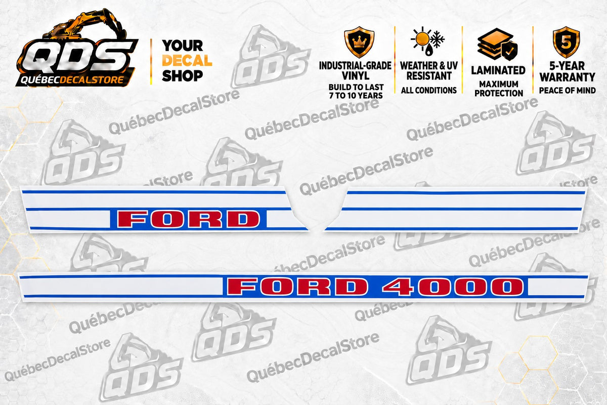 Ford 4000 laminated aftermarket tractor decal kit – QuébecDecalStore