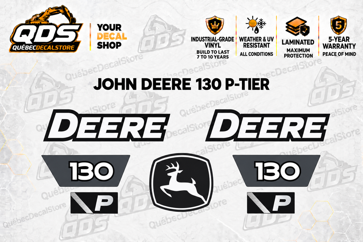 John Deere 130 P-Tier Excavator Decal Kit | QDS