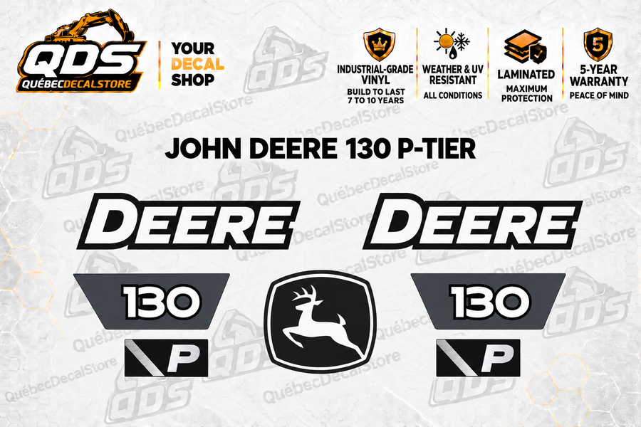 John Deere 130 P-Tier Excavator Decal Kit | QDS