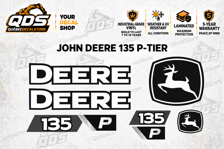 John Deere 135 P-Tier Excavator Decal Kit | QDS