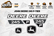 John Deere 245 P-Tier Excavator Decal Kit | QDS