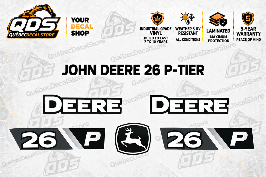 John Deere 26 P-Tier Excavator Decal Kit | QDS