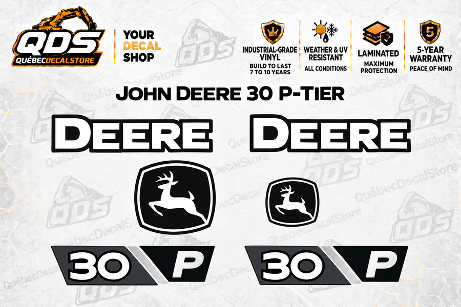 John Deere 30 P-Tier Excavator Decal Kit | QDS