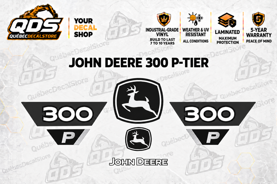 John Deere 300 P-Tier Excavator Decal Kit | QDS