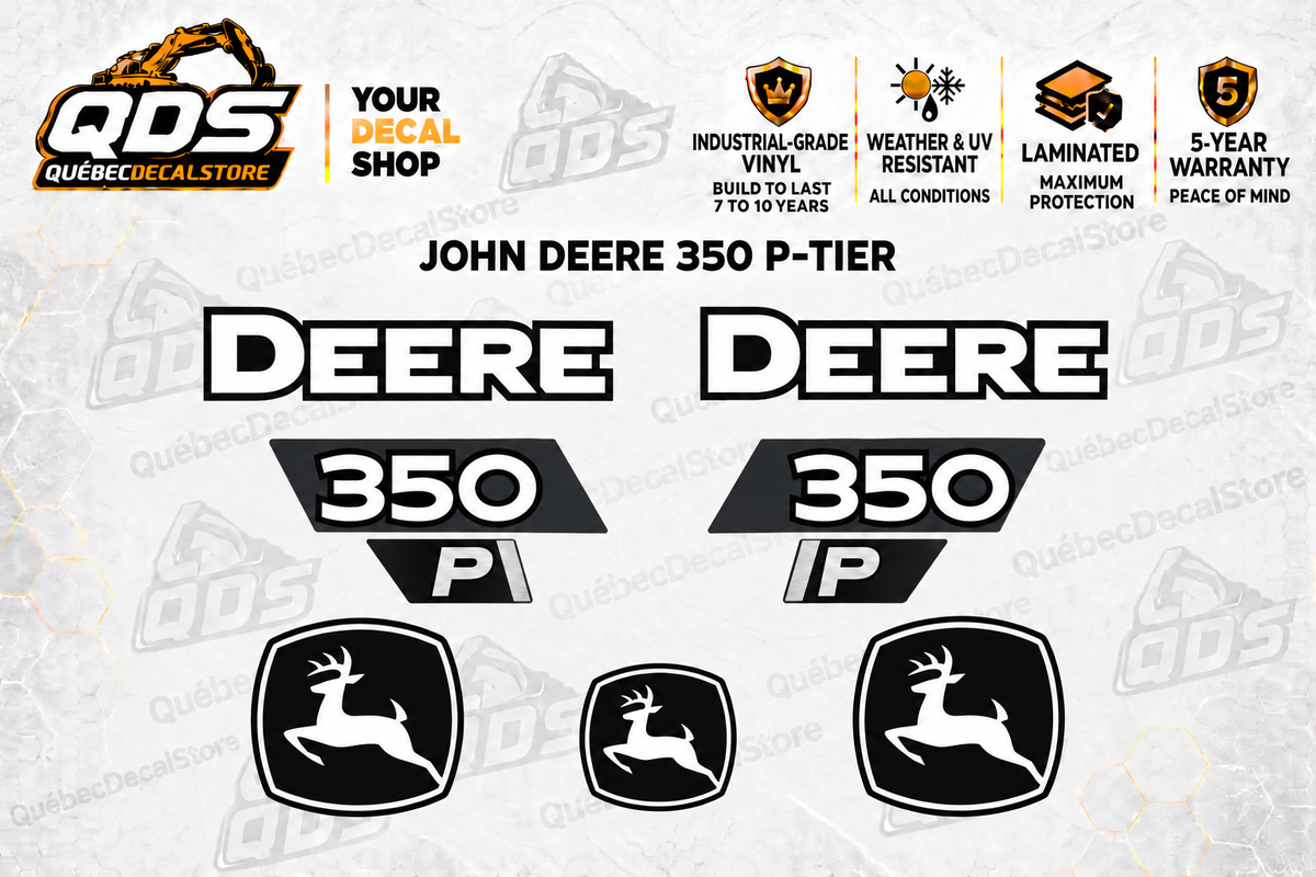 John Deere 350 P-Tier Excavator Decal Kit | QDS