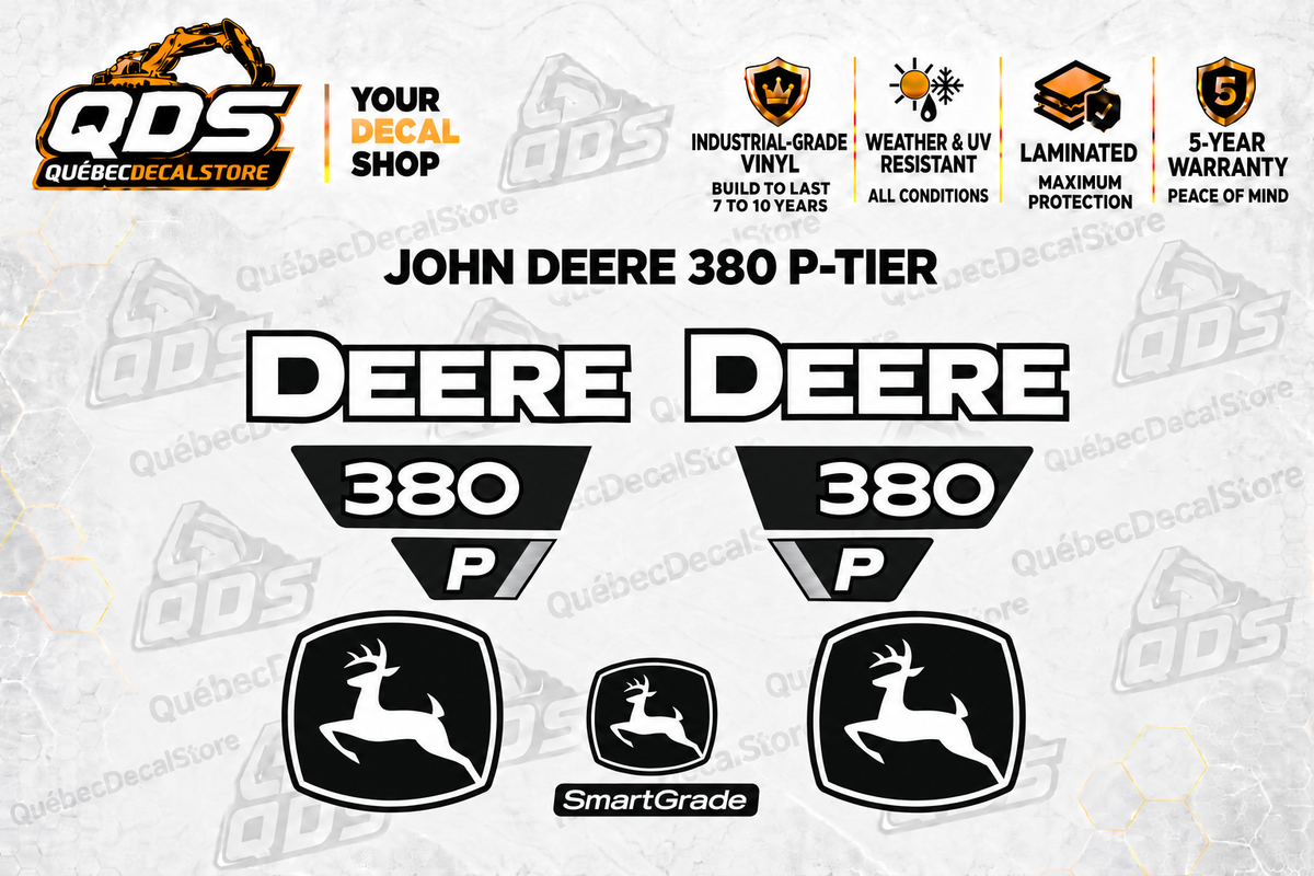 John Deere 380 P-Tier Excavator Decal Kit | QDS